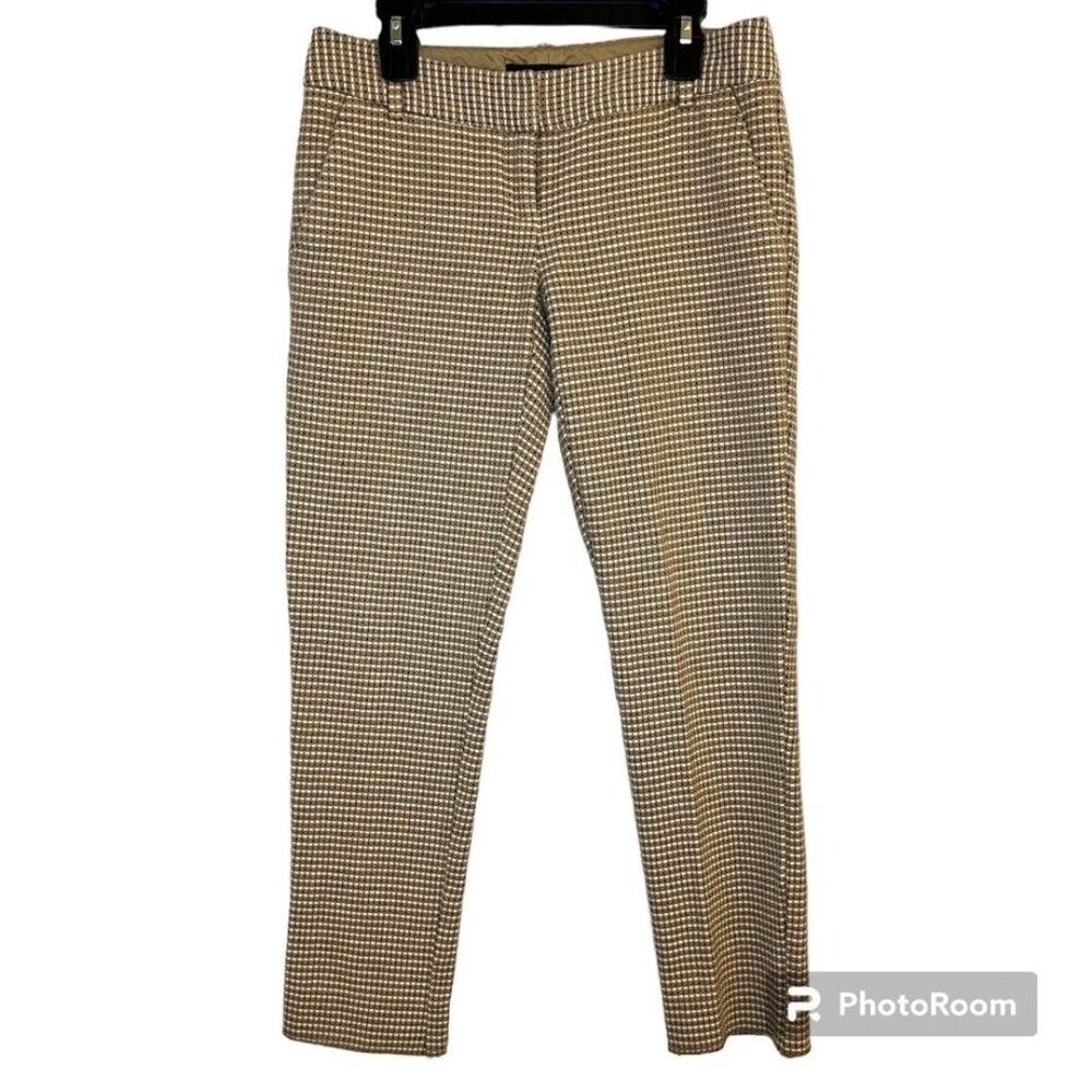 The Limited Drew Fit Tan Patterned Cropped Pants Size 0